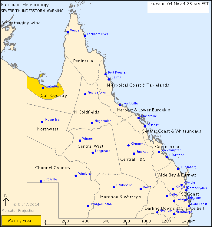 Qld Severe Thunderstorm Warning: Damaging Winds - Ewn.com.au Alert