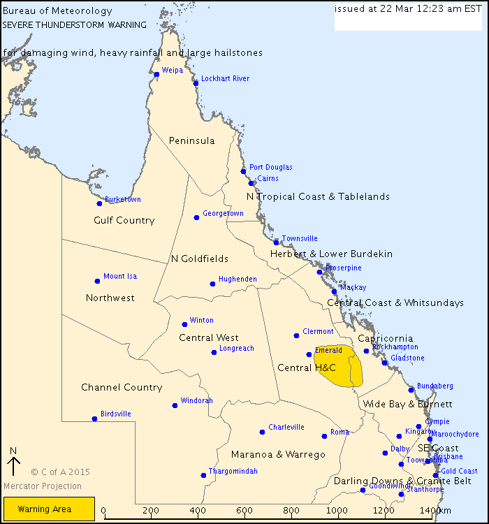 Qld Severe Thunderstorm Warning: Large Hail, Heavy Rain, Damaging Winds 