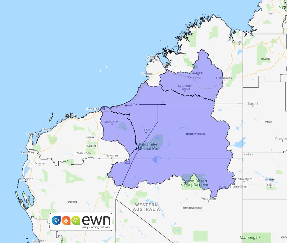 Fitzroy River Wa Map Wa Flood Watch: Fitzroy River, De Grey River, Sandy Desert - Ewn.com.au  Alert