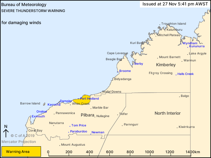 wa severe thunderstorm warning: damaging winds