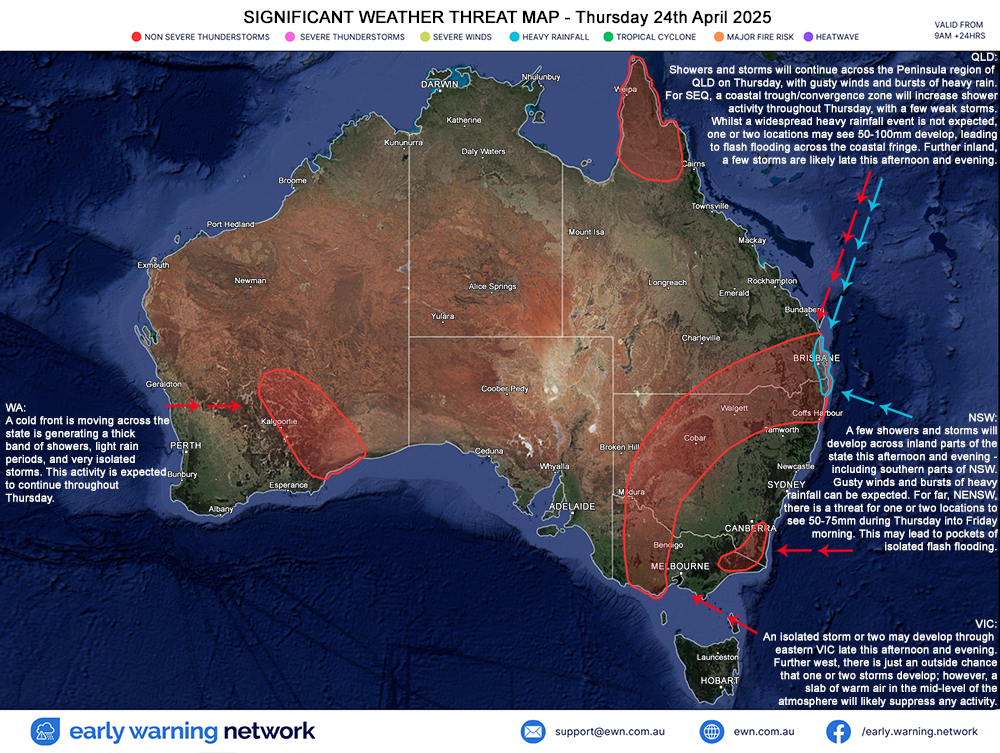 EWN Significant Weather Forecast Map