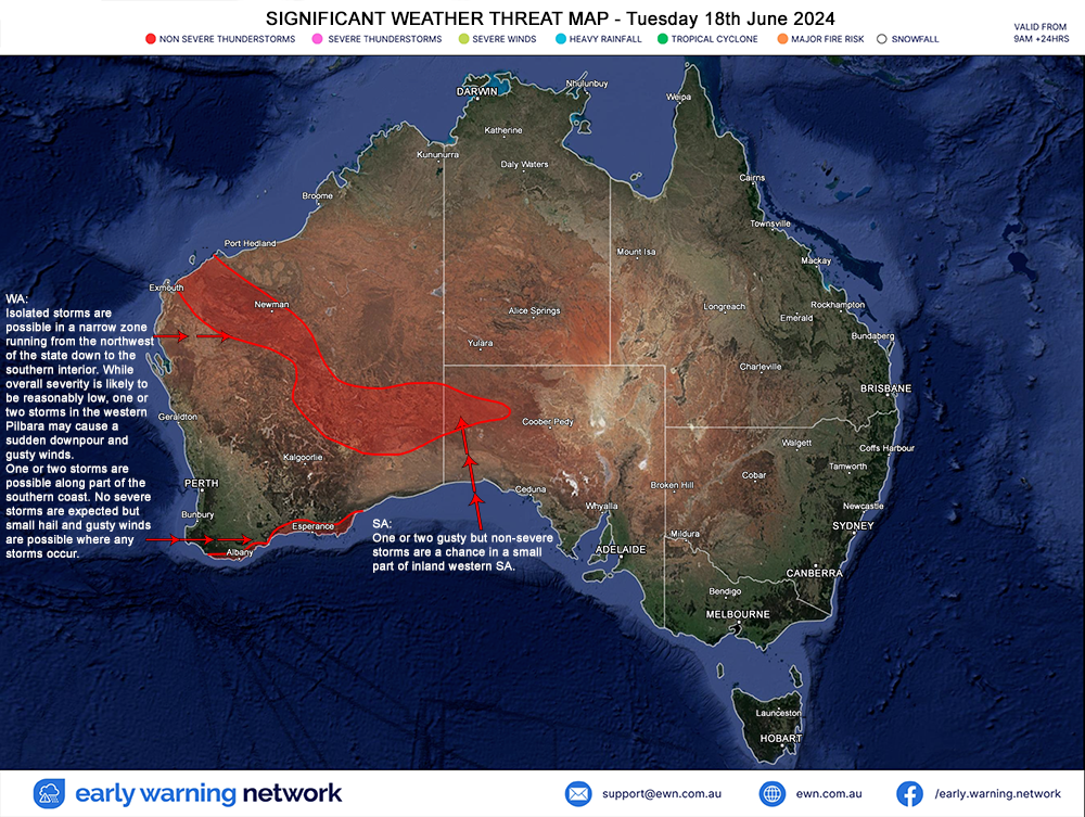 The Early Warning Network Significant Weather Alerts Forecast Threat Map