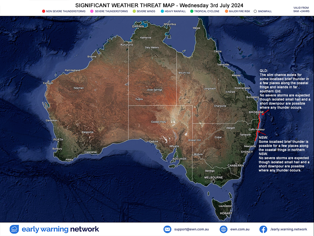 The Early Warning Network Significant Weather Alerts Forecast Threat Map