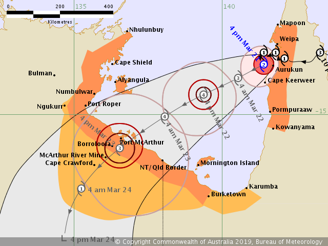 NT Tropical Cyclone Warning: Nhulunbuy to Burketown including ...