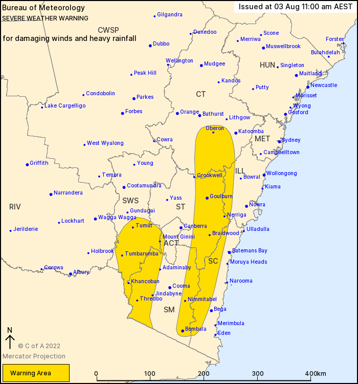 NSW Severe Weather Warning: Damaging Winds & Heavy Rainfall - ewn.com ...