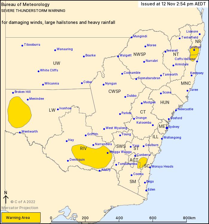 NSW Severe Thunderstorm Warning: Large Hail, Damaging Winds, Heavy Rain ...