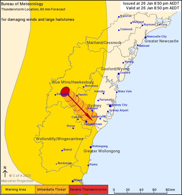 NSW Detailed Severe Thunderstorm Warning: Large Hail, Damaging Winds ...