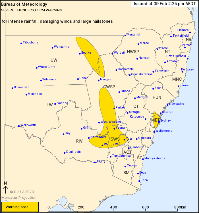 Nsw Severe Thunderstorm Warning: Damaging Winds - Ewn.com.au Alert