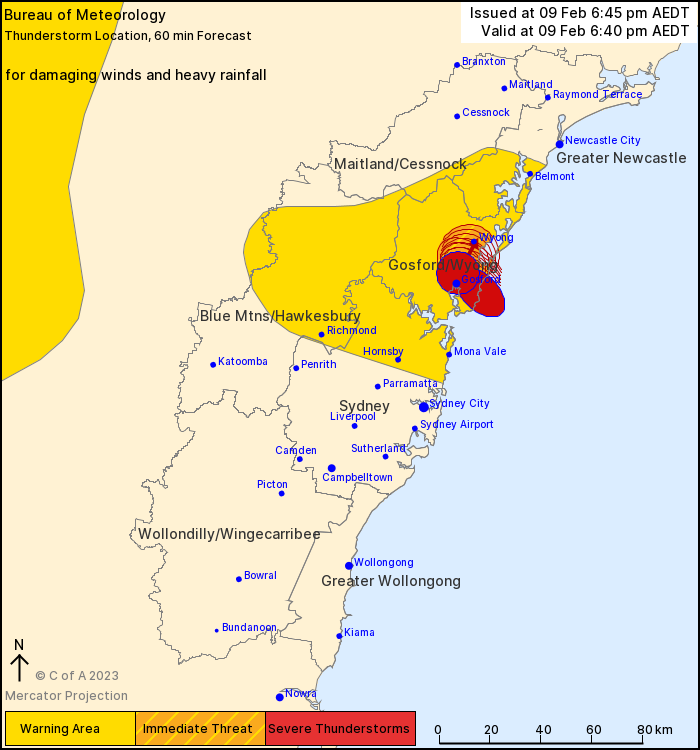 NSW Detailed Severe Thunderstorm Warning: Damaging Winds, Heavy Rain ...