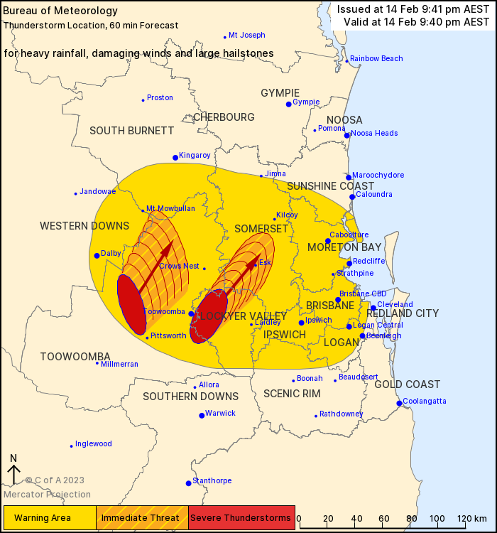 Southeast QLD Severe Thunderstorm Warning: Large Hail, Damaging Winds ...