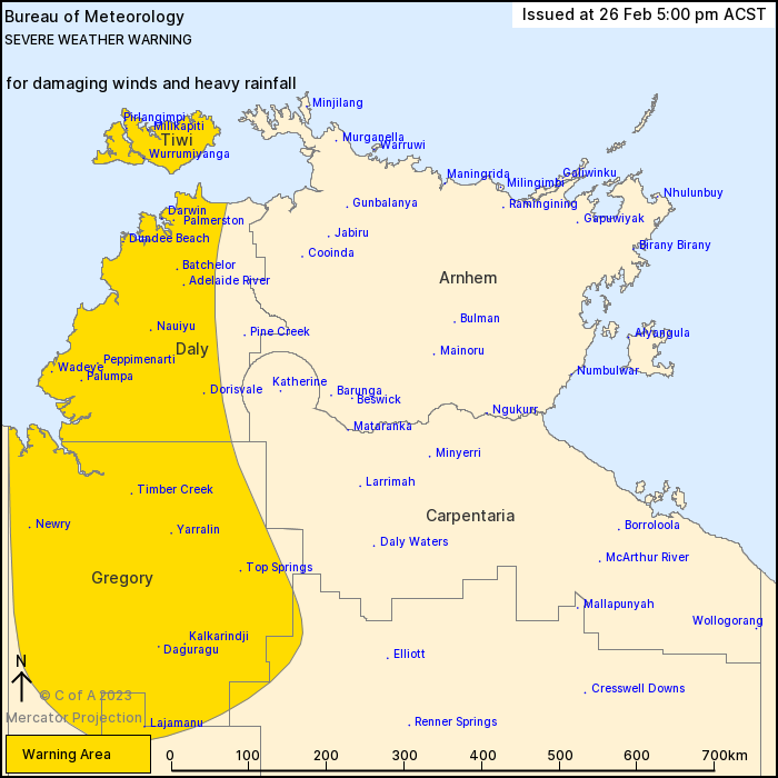 NT Severe Weather Warning: Damaging Winds & Heavy Rainfall - ewn.com.au ...