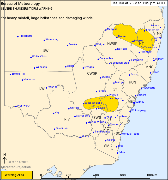 NSW Severe Thunderstorm Warning: Large Hail, Damaging Winds, Heavy Rain ...