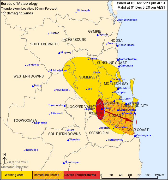 Southeast QLD Severe Thunderstorm Warning: Damaging Winds - Ewn.com.au ...