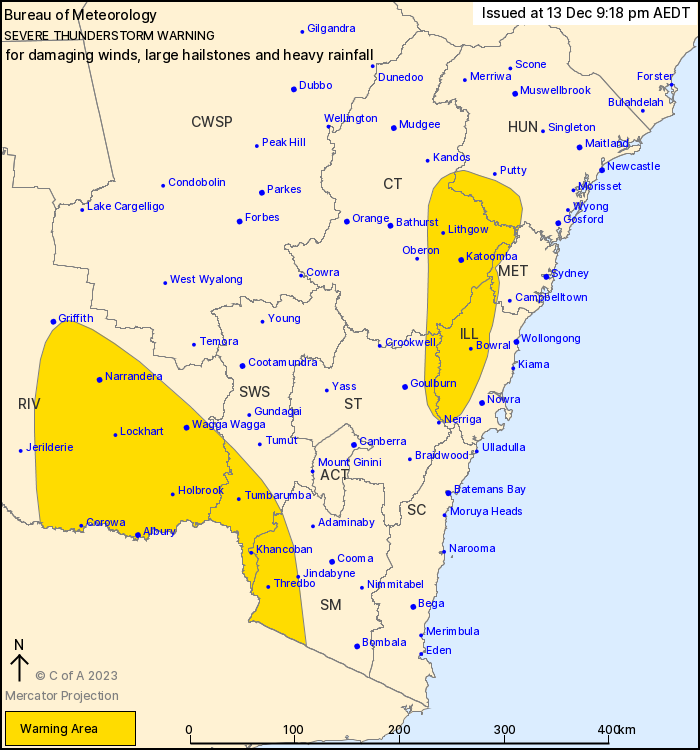 NSW Severe Thunderstorm Warning: Large Hail, Damaging Winds, Heavy Rain ...