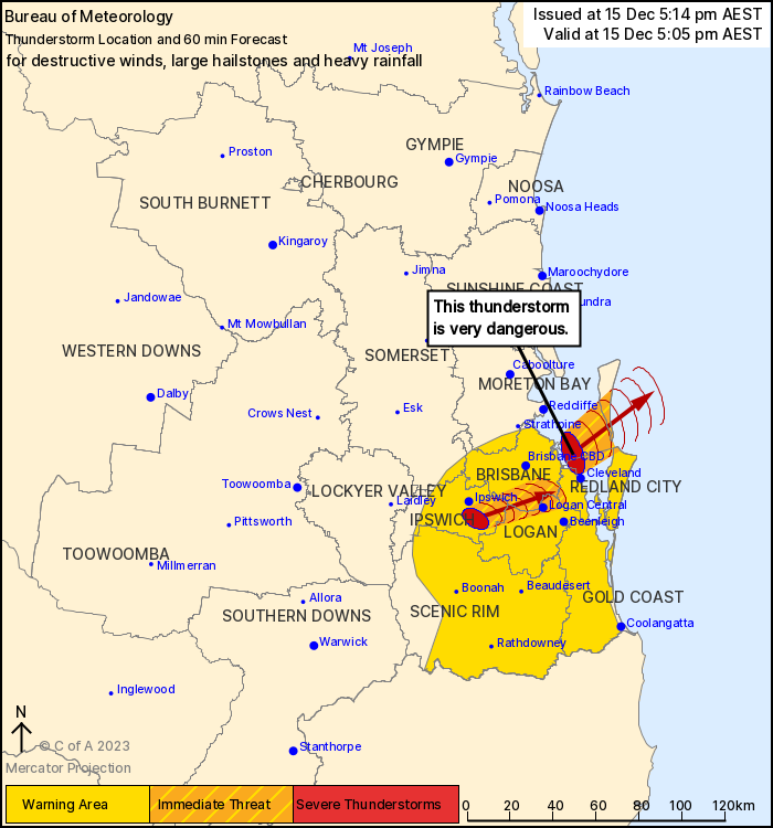 Southeast QLD Severe Thunderstorm Warning: Large Hail, Damaging Winds ...