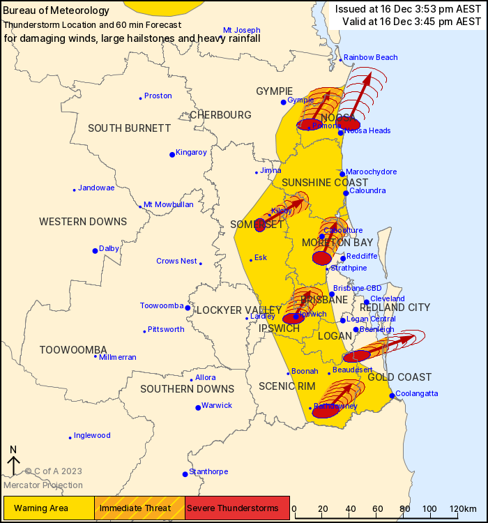 Southeast QLD Severe Thunderstorm Warning: Large Hail, Damaging Winds ...