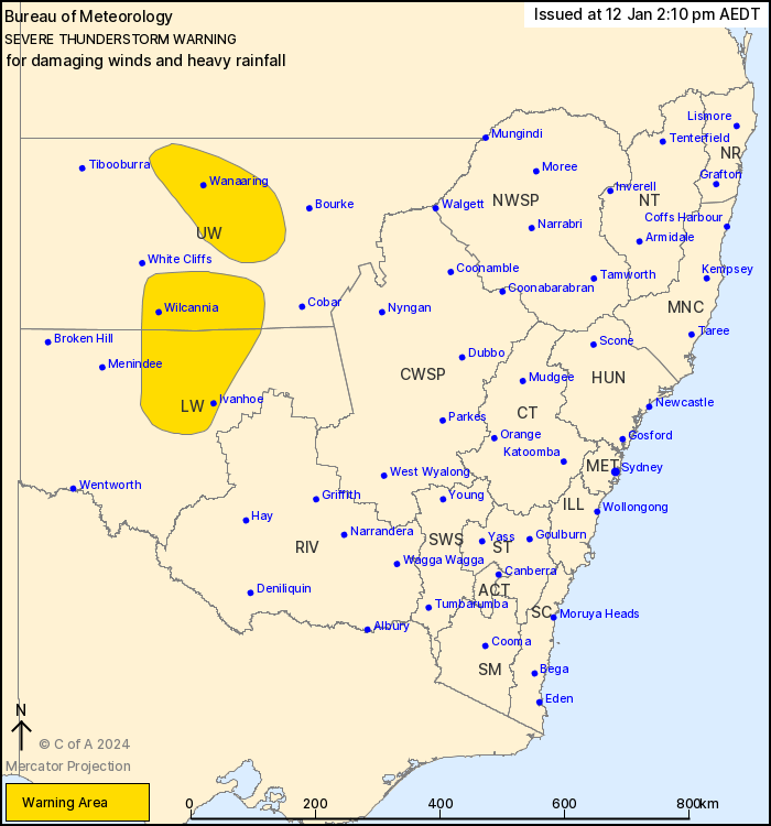 NSW Severe Thunderstorm Warning: Damaging Winds, Heavy Rain - ewn.com ...