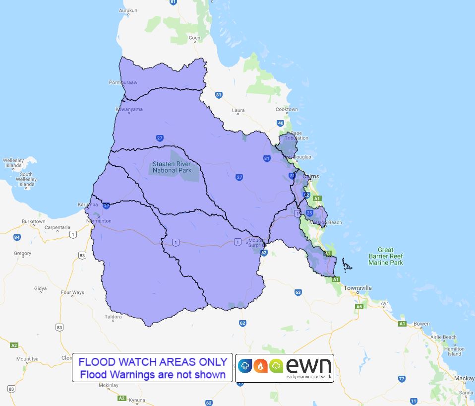 QLD Flood Watch: North Tropical Coast and Southern Cape York Peninsula ...