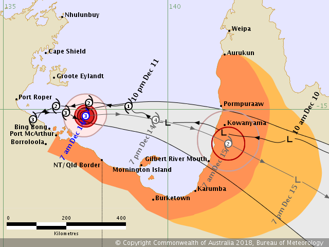 QLD/NT Tropical Cyclone Warning: Port McArthur (NT) To Aurukun (QLD ...