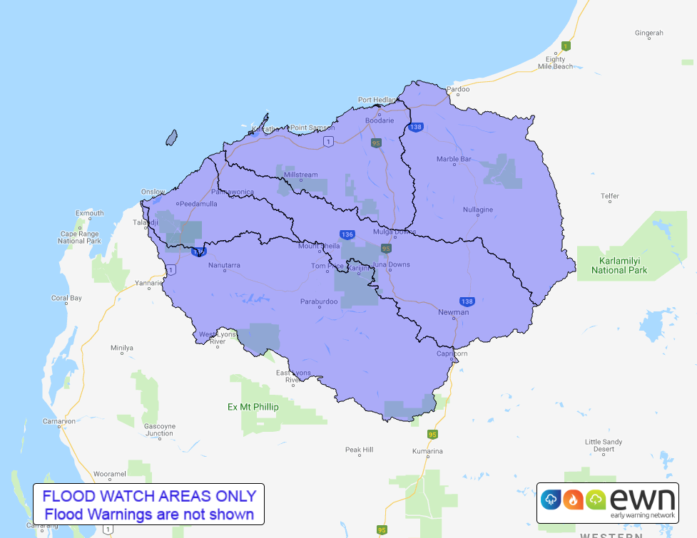 Flood Watch for the Pilbara District Rivers - SES Hedland