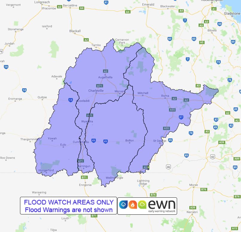 QLD Flood Watch: Warrego and Maranoa Region - ewn.com.au Alert