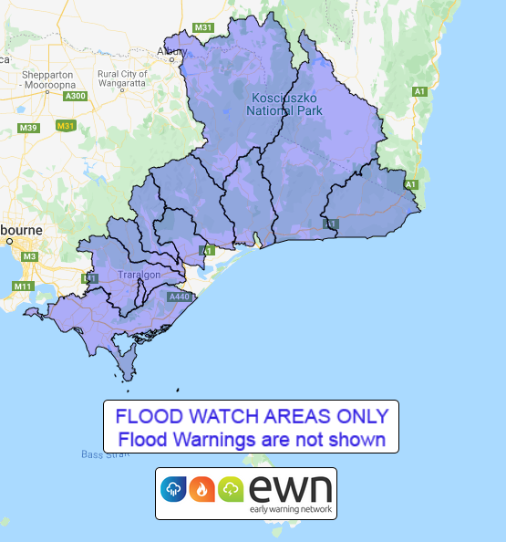 VIC Flood Watch: Gippsland and Upper Murray Catchments - ewn.com.au Alert