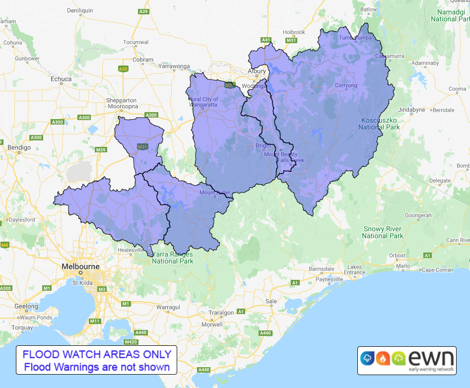 VIC Flood Watch: North East Victoria - ewn.com.au Alert