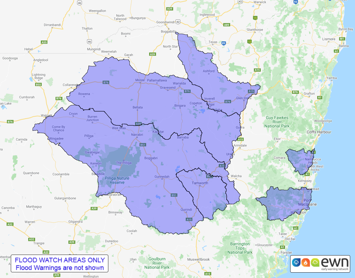 NSW Flood Watch: Upper Macintyre, Gwydir, Peel/Namoi and Mid North ...