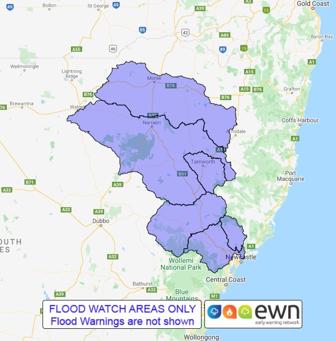 NSW Flood Watch: Gwydir, Peel, Namoi, Hunter, Paterson and Williams ...