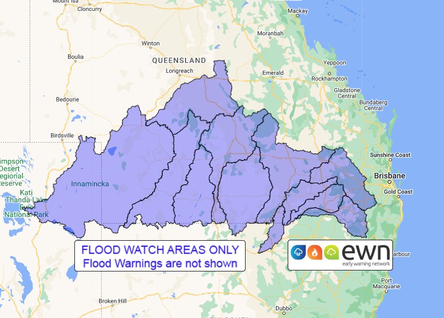 Qld Flood Watch: Southern Inland Queensland Catchments - Ewn.com.au Alert