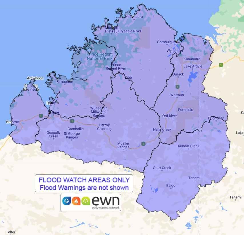 WA Flood Watch: Kimberley and Sturt Creek District catchments - ewn.com ...