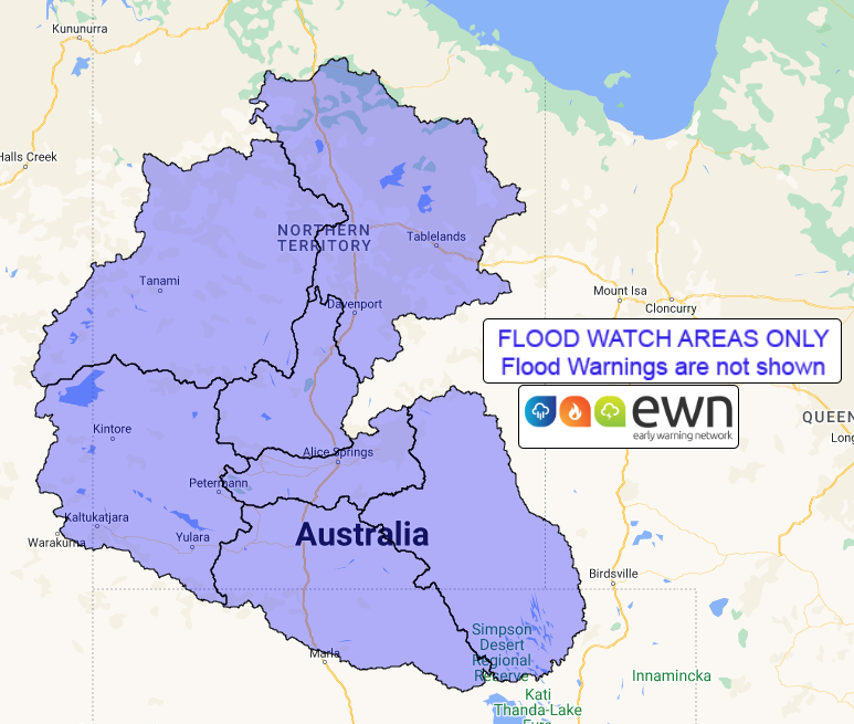 NT Flood Watch: Central, Western and Eastern Inland Northern Territory ...