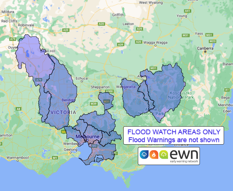 VIC Flood Watch: Parts of northern Victoria and greater Melbourne area ...