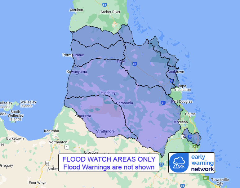 Qld Flood Watch: Johnston River, Parts Of The Cape York Peninsula And 