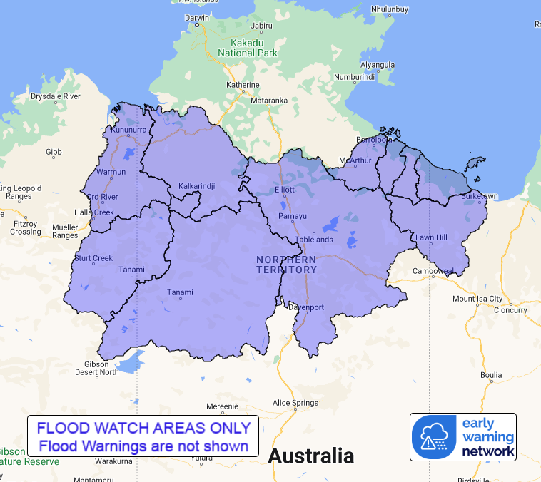 NT Flood Watch: Parts of Bonaparte Coastal Rivers, Carpentaria Coastal ...